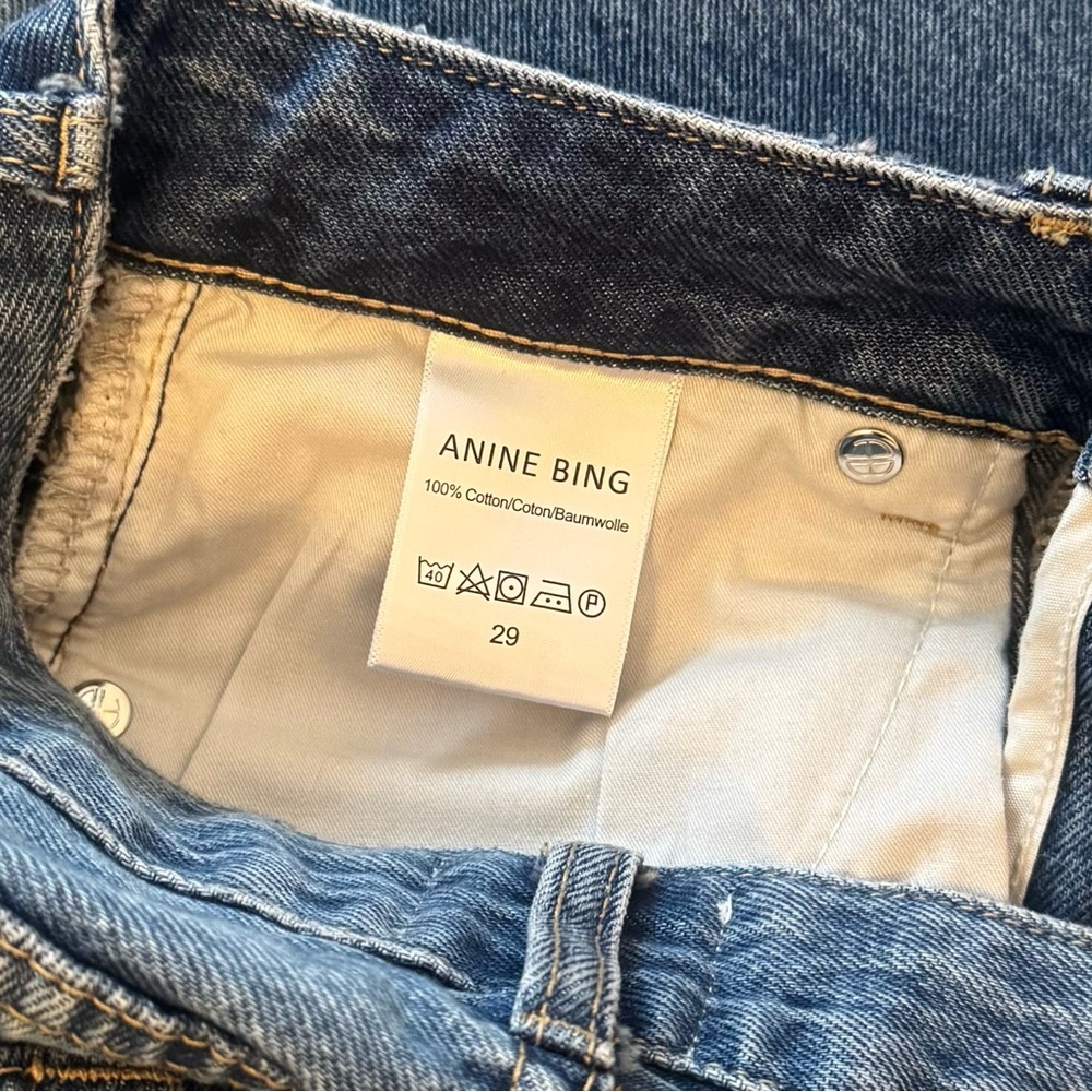 ANINE BING Hugh Jeans in Panama Blue Size 29 - Picture 8 of 9